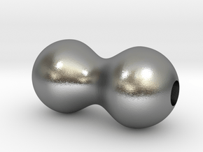 DRAW pendant - nonpolar diatomic molecule in Natural Silver