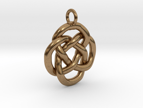 Knot keyring in Natural Brass