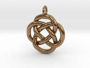 Knot pendant in Natural Brass