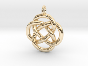 Knot pendant in 14k Gold Plated Brass