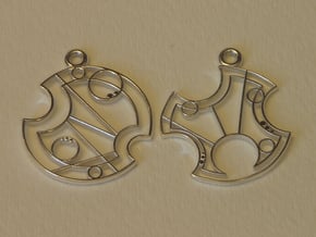 Gallifrey Earrings in Polished Silver
