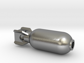 DRAW pendant - color plastic bomb in Natural Silver