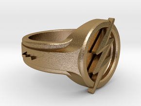 The Flash Ring in Polished Gold Steel: 6 / 51.5