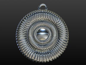 Hypnotizing Pendant of Illusion in Polished Silver