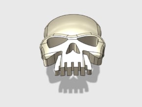 60x Skull : Shoulder Insignia pack in Tan Fine Detail Plastic