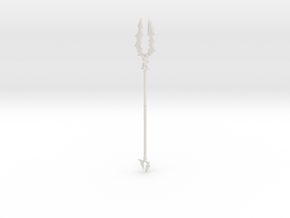 "BotW" Forked Lizal Spear in White Natural Versatile Plastic: 1:12
