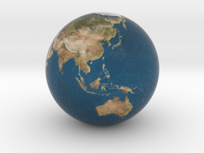 Earth Globe in Full Color Sandstone