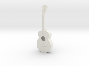 1/24 Scale Acoustic Guitar 1 in White Natural Versatile Plastic