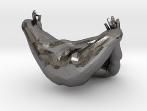 meditation pose male in Polished Nickel Steel