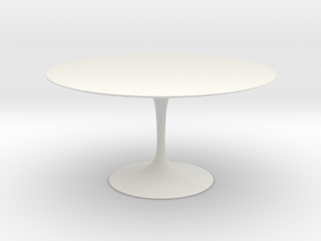 Saarinen Table-1:12 in White Natural Versatile Plastic: 1:12