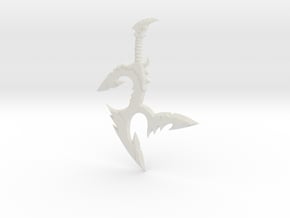 "BotW" Lizal Tri-Boomerang in White Natural Versatile Plastic: 1:12