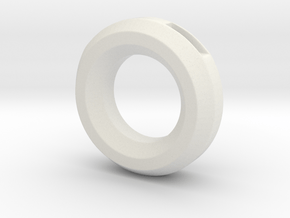 Chisel ::: Circle Pendant ::: v.01 in White Natural Versatile Plastic