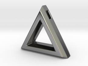 Chisel ::: Triangle Pendant ::: v.01 in Polished Silver