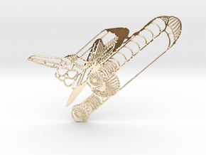Challenger Space Shuttle in 14K Yellow Gold