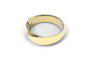 Mobius Wide Ring II (Size 11 3/8) in 14k Gold Plated Brass