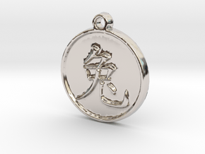 Rabbit - Traditional Chinese Zodiac (Pendant) in Rhodium Plated Brass