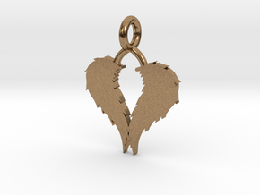 Wings Pendant in Natural Brass