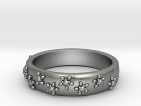 Flower Band in Natural Silver