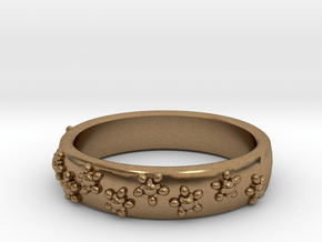 Flower Band in Natural Brass
