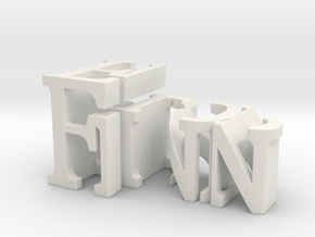 3dWordFlip: Finn/Flop in White Natural Versatile Plastic