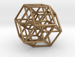 5-Cube in Natural Brass