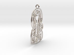 Our Lady of Czestochowa in Cast Metals in Rhodium Plated Brass