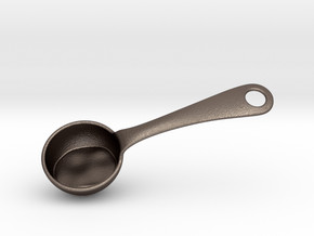 Ladle Keychain in Polished Bronzed Silver Steel