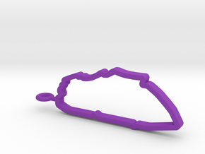 Le Mans Keyring in Purple Processed Versatile Plastic