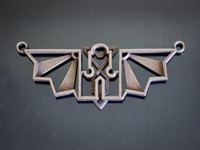 Art Deco Bat in Polished Bronze Steel
