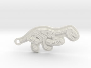 N&A_Dino-9cm in White Natural Versatile Plastic