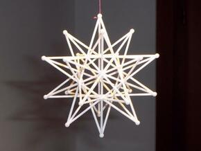 Stellated icosahedron (thin) in White Natural Versatile Plastic
