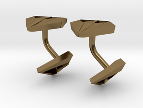 HEAD TO HEAD Sharp, Cufflinks  in Polished Bronze