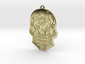 Skull Charm in 18k Gold Plated Brass