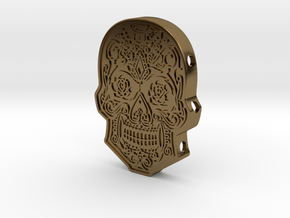 Skull Cuff in Polished Bronze