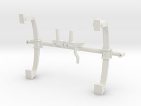 Tube Straight Axle 1/16 scale in White Natural Versatile Plastic
