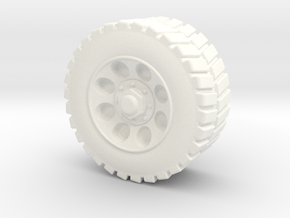 Right-wheel in White Processed Versatile Plastic