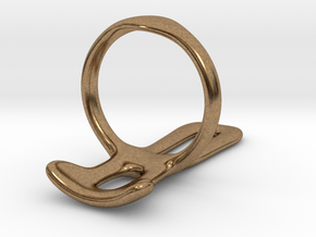 Trigger ring splint US ring size 12 in Natural Brass