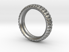 Knobby Tire Ring in Natural Silver
