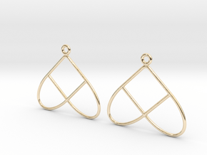   Celtic Weave Earrings - WE028 in 14k Gold Plated Brass