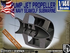 1-144 Pump Jet Seawolf Submarine Propeller in White Processed Versatile Plastic