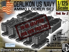 1-125 Oerlikon USN X10 Ammo Locker  in Tan Fine Detail Plastic