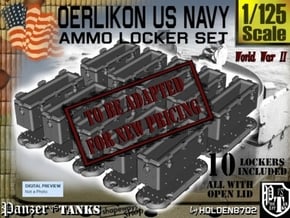 1-125 Oerlikon USN X10 Locker Open in Tan Fine Detail Plastic