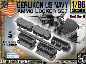 1/96 Oerlikon US Navy Ammo Locker SET in White Natural Versatile Plastic