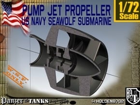 1-72 Pump Jet Seawolf Submarine Propeller in White Processed Versatile Plastic