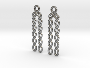 Celtic Weave Earrings - WE030 in Polished Silver