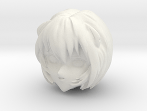 1/6 Rei Ayanami Head Sculpt in White Natural Versatile Plastic
