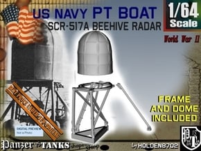 1-64 PT Boat Beehive Radar SET in Tan Fine Detail Plastic