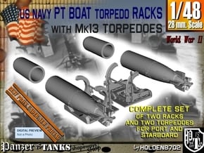 1-48 PT Torpedo Rack TypA Set2.stl in Tan Fine Detail Plastic