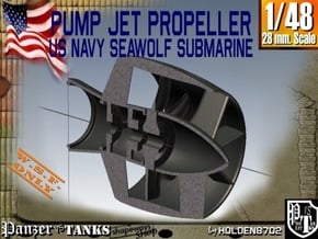 1-48 Pump Jet Seawolf Submarine Propeller in White Processed Versatile Plastic