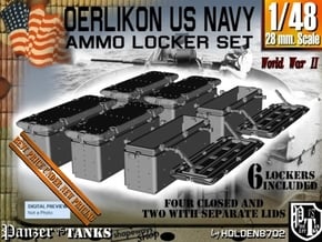 1-48 Oerlikon US Navy Ammo Locker Set in Tan Fine Detail Plastic